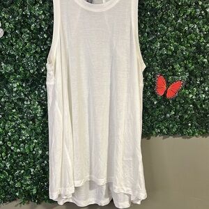 Sweaty Betty White Asymmetrical Relaxed Tank Top
